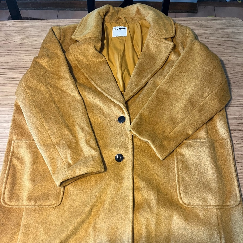 Old Navy Overcoat. 2X. Mustard.